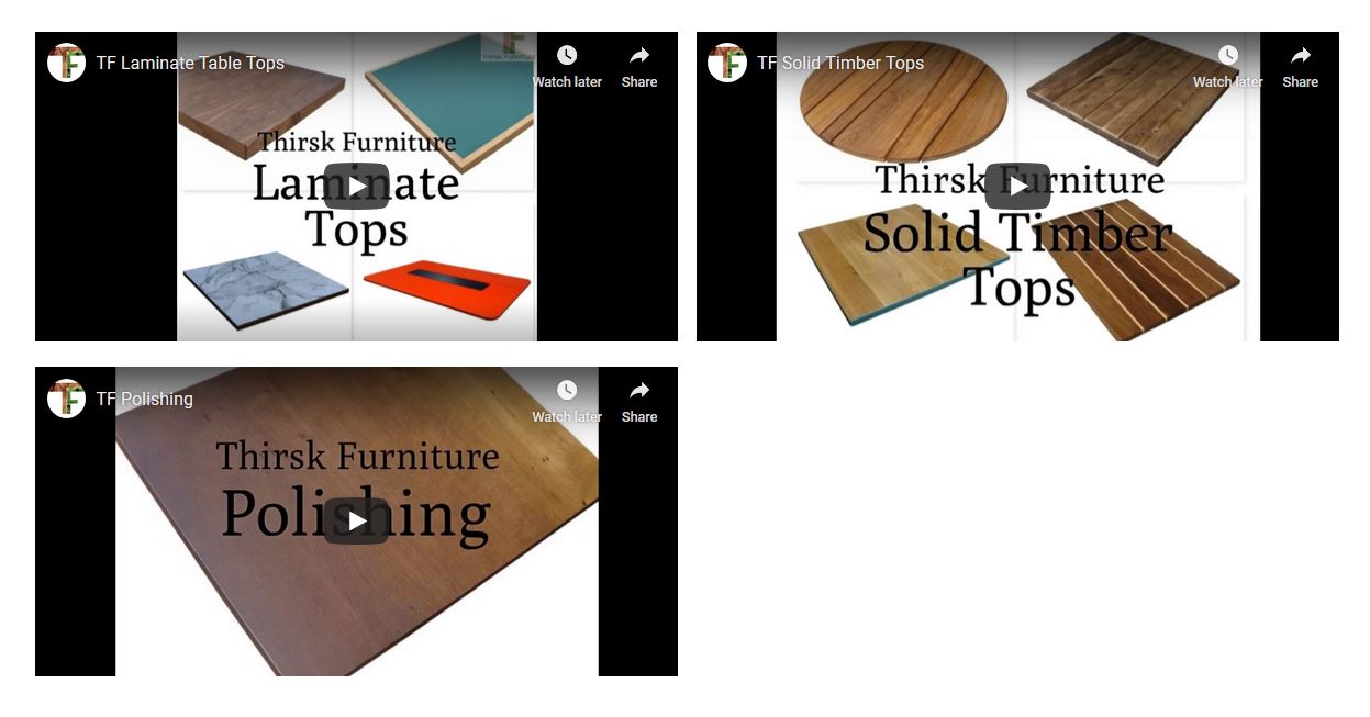 Thirsk Furniture Product Training Videos
